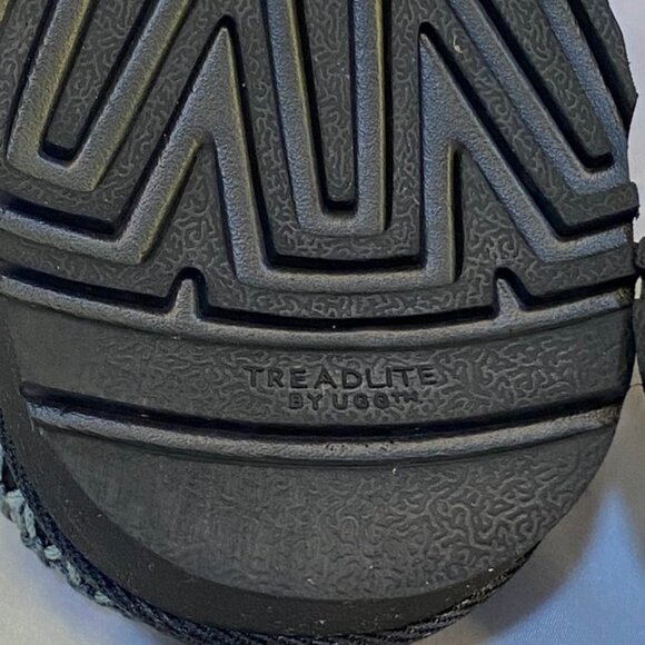 UGG Tasman Suede Shearling Lined Slip-On Slippers Black Cozy Braid Trim Women 7 - Picture 3 of 14